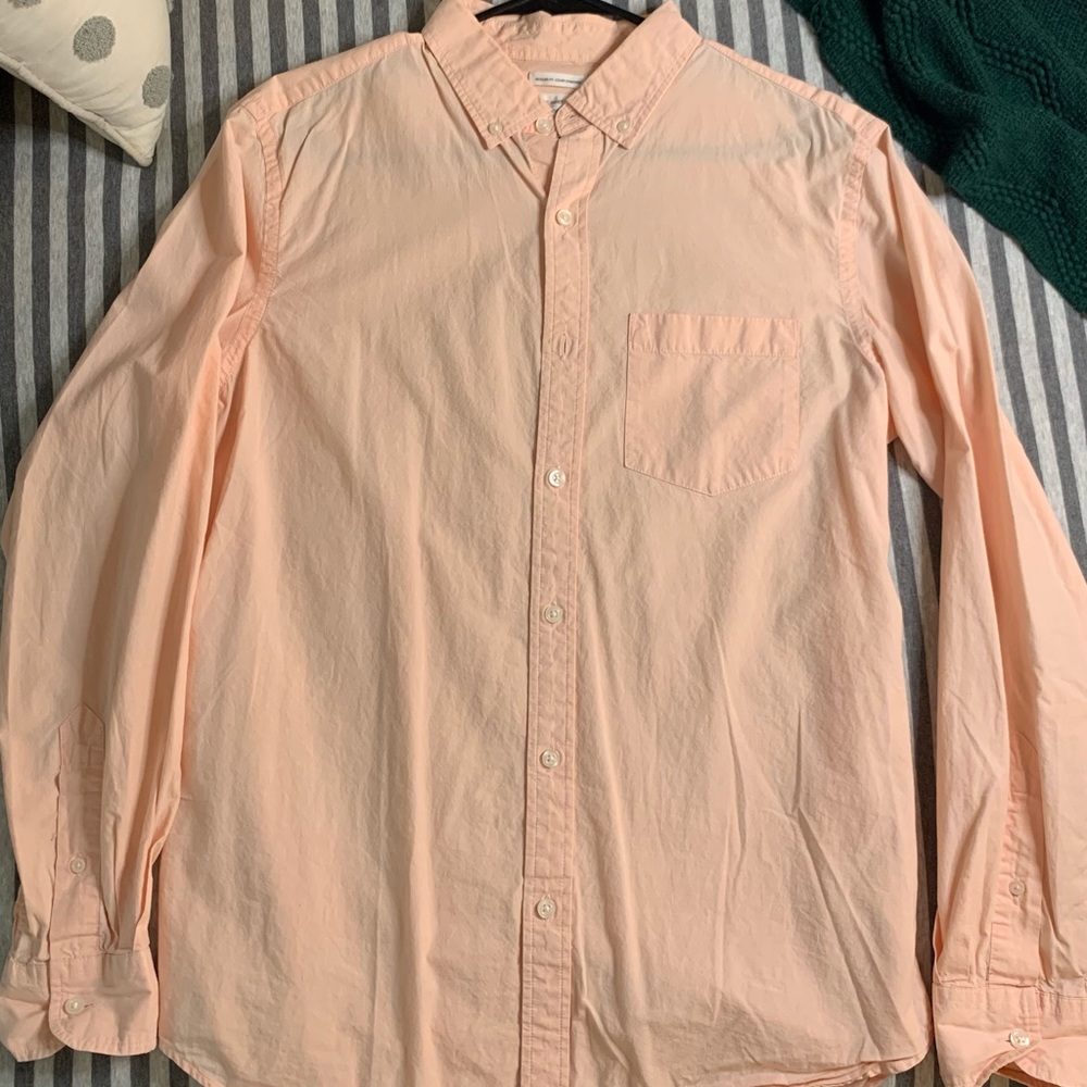 Old Navy Classic Peach Button Down Shirt- Size: Medium